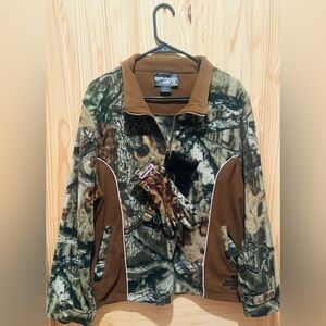 Mossy Oak Break-Up Infinity Camouflage with Pink Fleece & Gloves Misses XXL